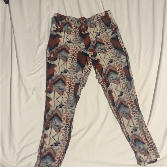 Pants - high rise tribal joggers